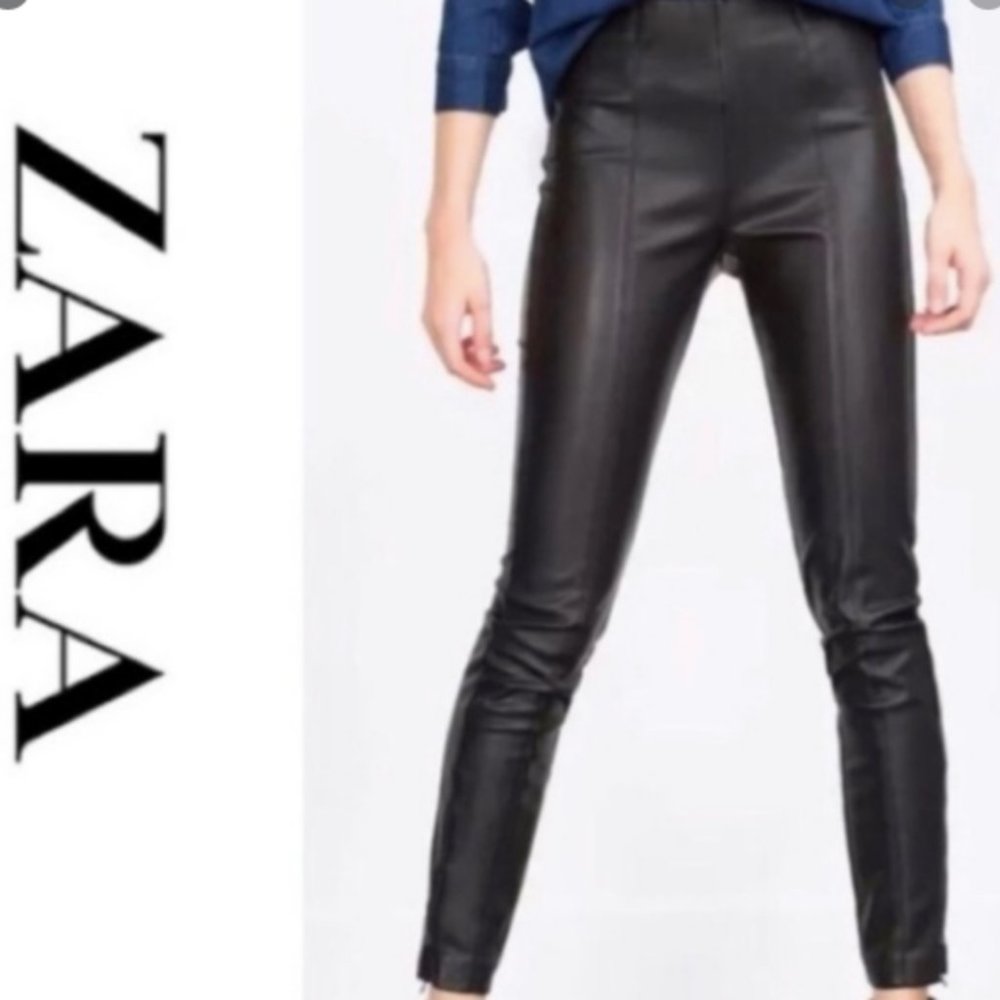 Zara faux leather pants